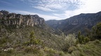 Panarama du haut du rocher de Caplus, vue vers la Lozère (est) - 48