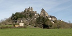 Najac, vue partielle - la forteresse et l'église St jean (12)