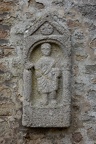 Moutier-d'Ahun, l'abbaye, détail de la façade de l'église (23)