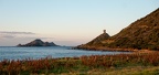 Ajaccio, vue sur la tour de la Parata et les îles Sanguinaires (2A)