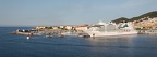 Ajaccio , arrivée en ferry, paquebot à quai,  (2A)
