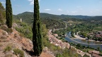 Roquebrun, vue générale depuis le jardin méditérranéen (34)