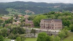 Comillas, palais de Sobrellano vue depuis l'université pontificale, prov. de Cantabria
