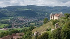 Belvoir, le château, panorama sur Sancey (25)