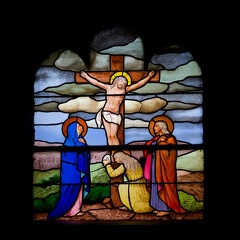 Roquefort, l'église Saint-Pierre, vitraux (12)